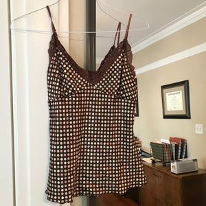 Silk Polka Dot Top